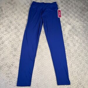 Satina Leggings Women One Size Royal Blue High Waisted Full Length Soft NWT